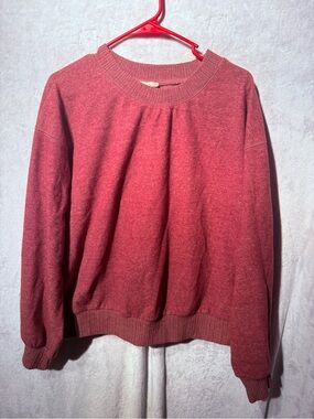 Crescent Heathered Mauve Crewneck Sweatshirt Size Medium